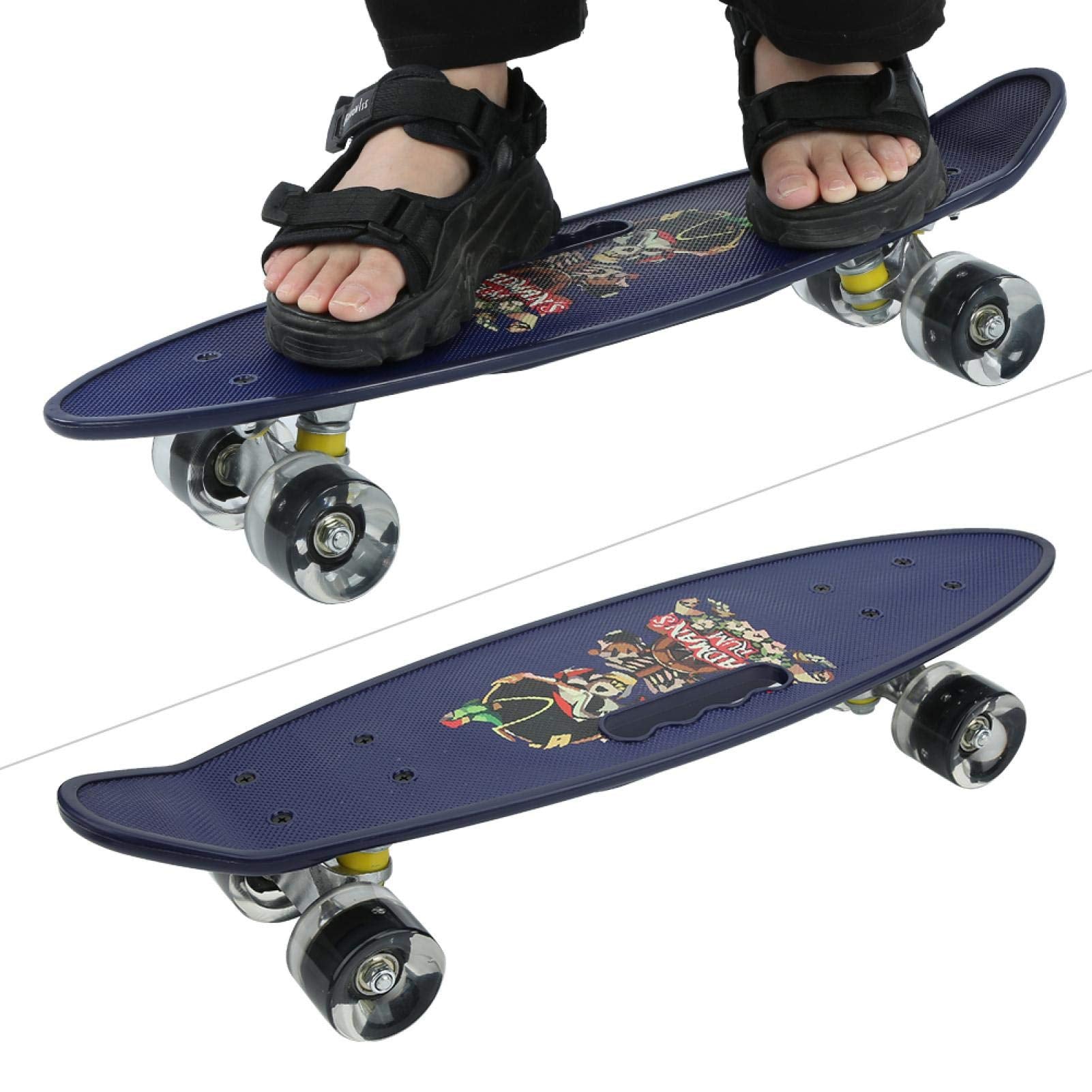EXCLUZO Skateboards for Beginners, 23.23 X 6.3 X 2.56 Standard Cruiser Board for Outdoor Sports