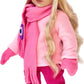 - Ice Skating Fun - 6 Piece Outfit Fits 18 Inch Doll - Pink Fleece Blouse With Stretchy Leggings, Hat, Scarf, Mittens And White Ice Skates - (Doll Not Included)