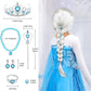G.C Girls Light Up Elsa Dress Costume Toddler Princess Dress Up With Cape Kids Elsa Wig Crown Wand Toys Halloween Cosplay Birthd