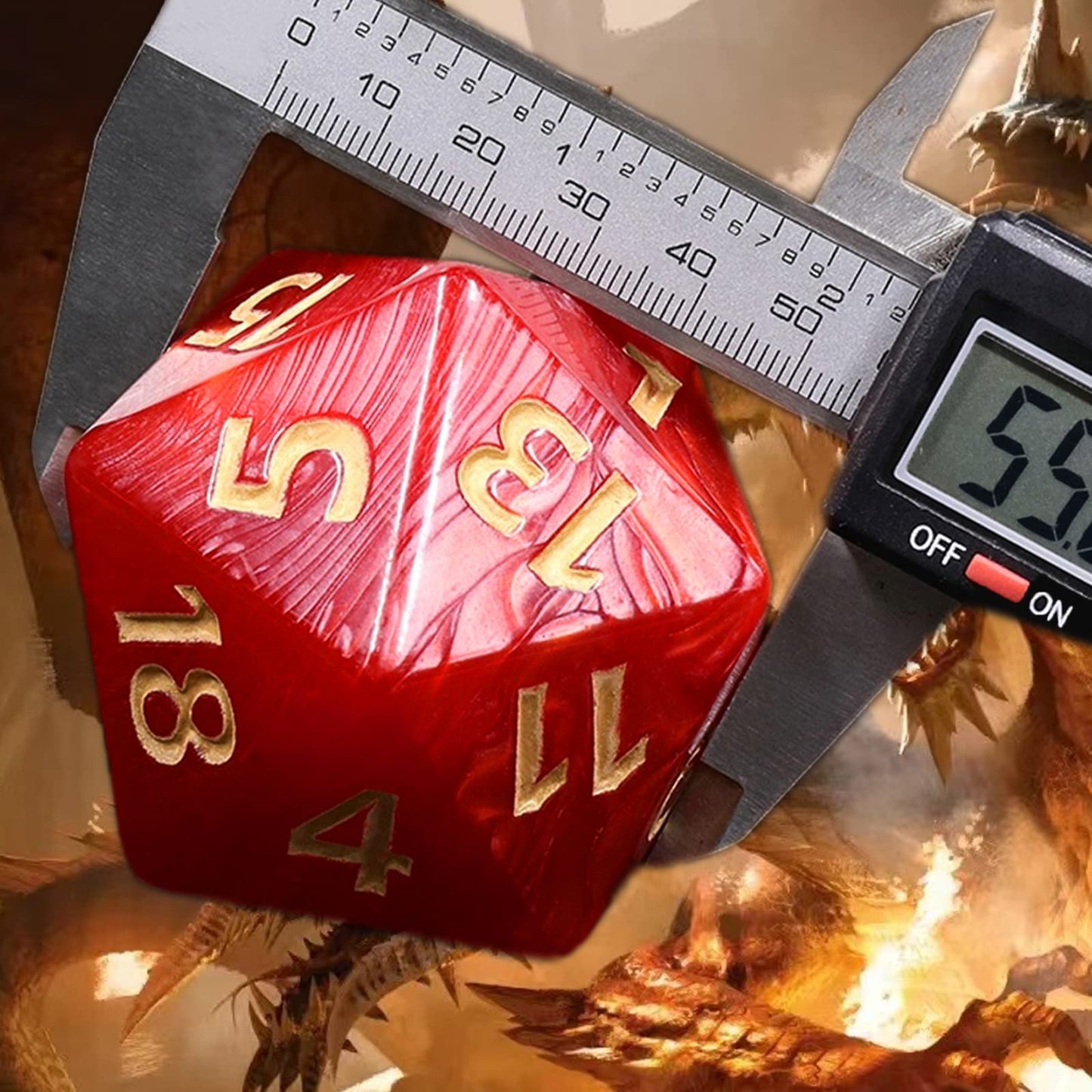 55mm Giant D20 Dice,Large DND 20 Sided Dice Sets,Titan D20 D&D Dice,Jumbo 20 Sided Dice,for Dungeons and Dragons, RPG, MTG Table
