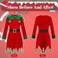 Reiwide Kids Girl Christmas Elf Costume: Velvet Dress Santa Helper Costume Xmas Festive Outfit - Hat Shoes Belt Striped Stocking