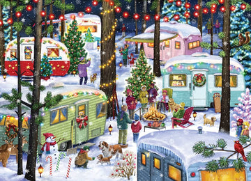 Vermont Christmas Company 1000 Piece Camping for Christmas Jigsaw Puzzle - Cardboard