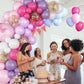Pink And Purple Balloon Garland Arch Kit, Butterfly Balloon Arch Kit With Hot Pink Taro Purple Gold Confetti Balloons For Girls