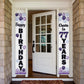 LASKYER Happy 77th Birthday Decorations,77th Purple Balloon Birthday Theme Door Hanging Banner Sign,77 Years Old Bday Party Supp