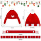 4 Pack Doll Clothes Christmas Mini Snowman Hats Scarf, Santa Knit Hat Christmas Tree Scarf For Doll Elf Santa Mini Snowman (Cute