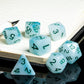 HDdais 7PCS Polyhedral Dice Set, Jade DND Dice Set for Dungeon and Dragons, D&D Dice Set for Role Playing Games (Blue White)