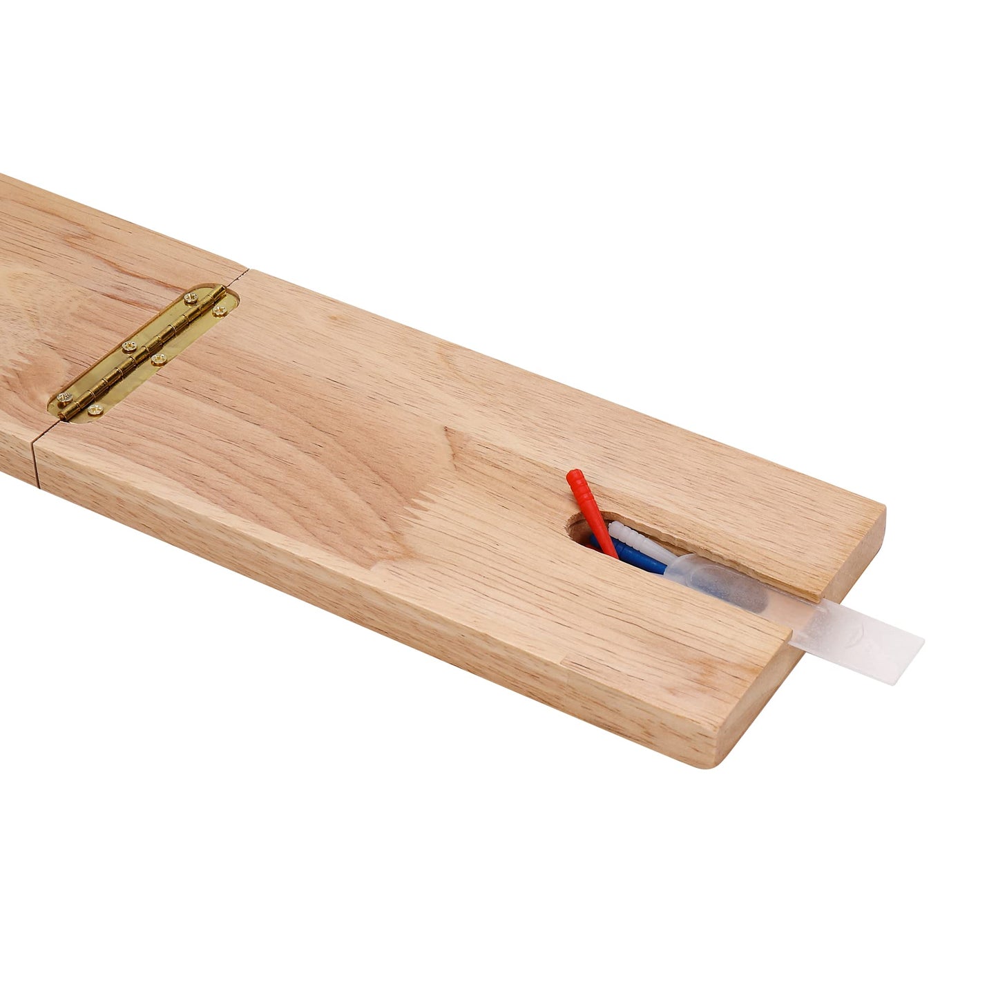 Sterling Games Folding Cribbage 3 Track Wooden Cribbage Board With Red White Blue Pegs For 3 Players