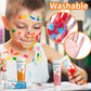 Funto Washable Finger Paint for Kids, Safe & Non-Toxic Finger Painting for Toddlers 1-3, Bath Paint, Toddler Art Painting Suppli