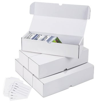 Neoact Trading Card Storage Box,6 Pack 590 Count Cardboard Card Organizer Box With Dividers & Labels For Tcg,Game,Sports Cards C