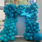 Jobkoo Peacock Blue Balloons 5 Inch, 60Pcs Small Turquoise Balloon Teal Blue Latex Balloons 5'' Mini Matte Dark Teal Aqua Blue H