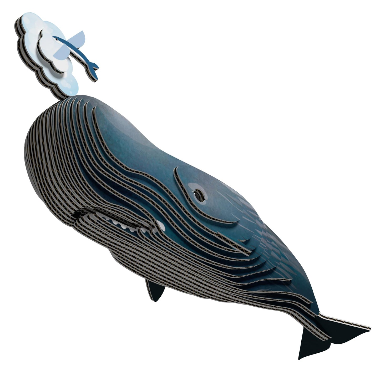 Eugy Sperm Whale 3D Puzzle, 24 Piece Eco-Friendly Educational Learning Puzzles For Kids 6+