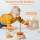 Montessori Toys For 1-3 Year Old, Baby Toys 12-18 Months, Wooden Stacking Rings Toys For Toddlers, Shape Sorting Cube, Xylophone, Preschool Sensory Developmental Educational Toys For Babies