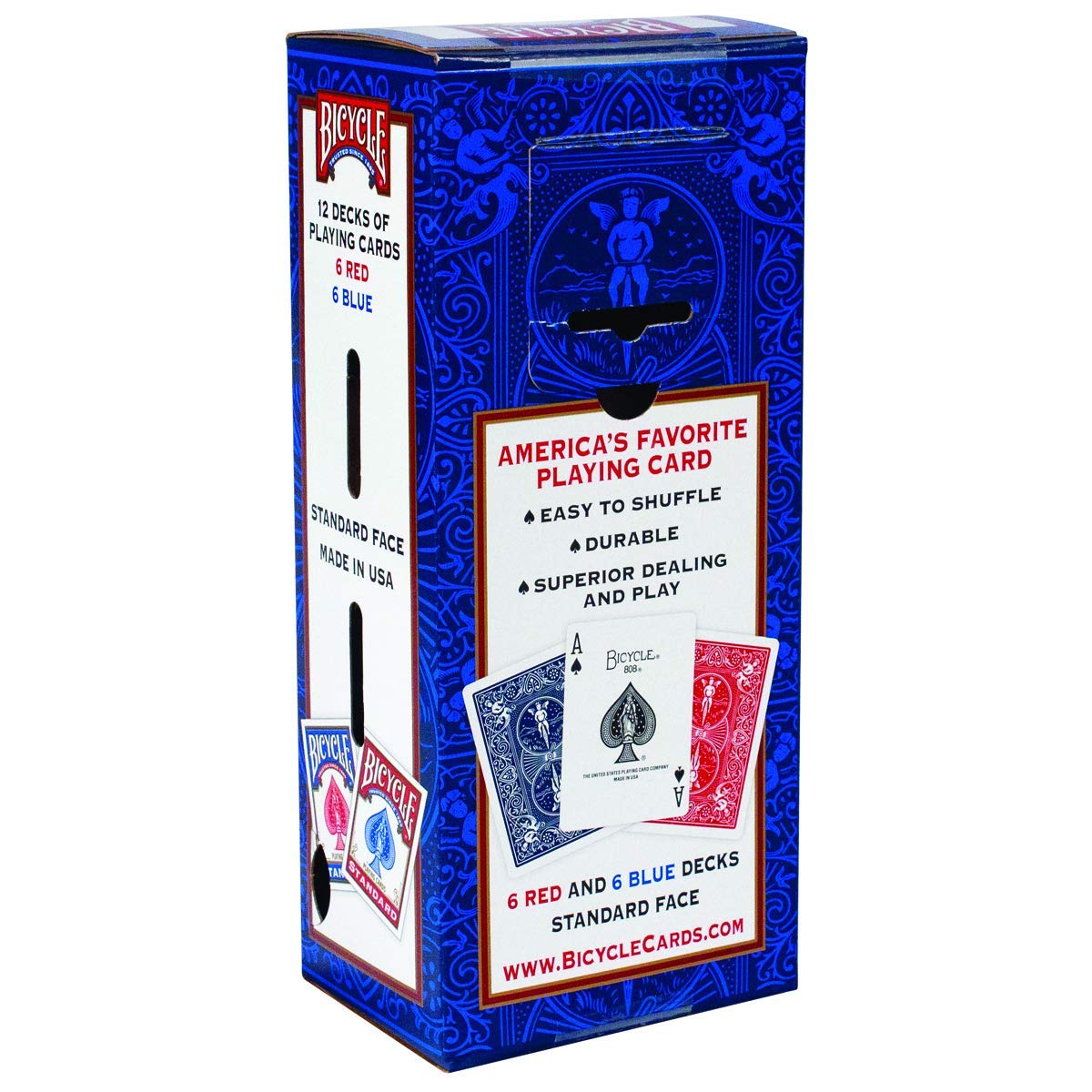 Bicycle Standard Index Playing Cards - 12 Pack, Multicolor, Canvas Material, Model 4350062930