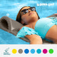 TRC Recreation Serenity 1.5  Thick Vinyl Coated Foam Swimming Pool Float Mat mature-themed Lounger with Built-In Roll Pillow  Bronze