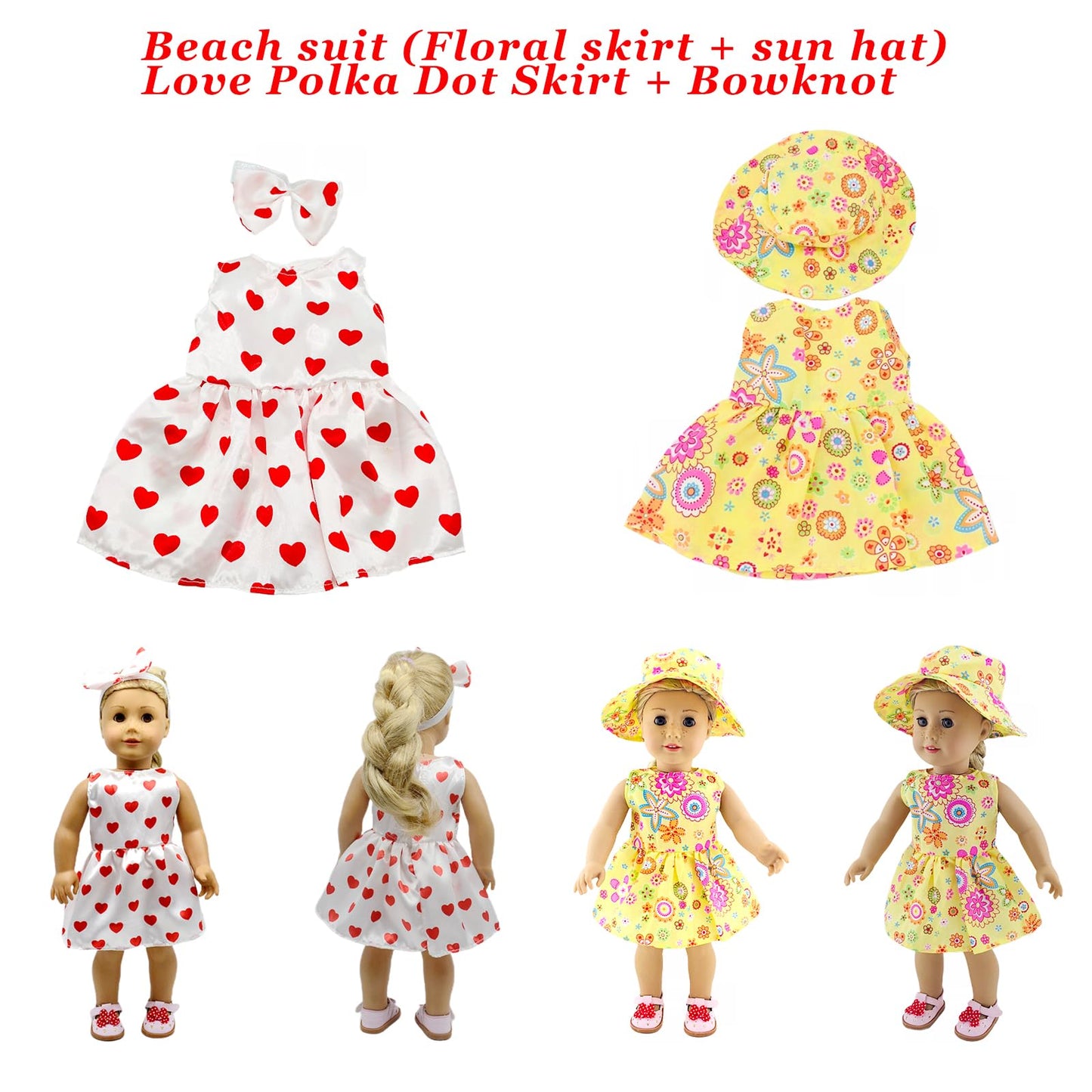 Dciki 10 Sets 18 Inch Doll Clothes,Handmade Fashion Doll Girl Dress Clothes And Accessories Fits 18 Inch Doll Girl For Kids. (18