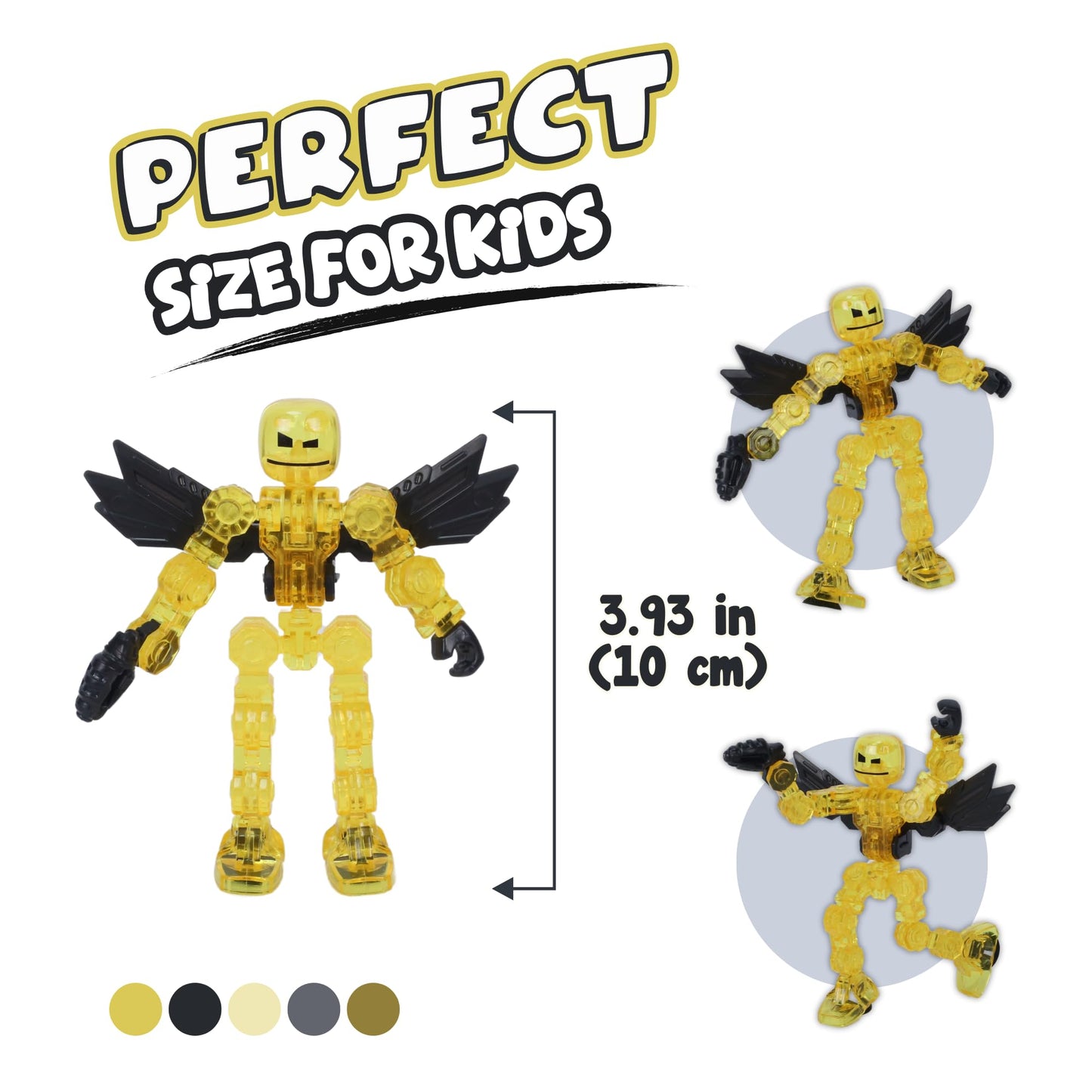 Zing Klikbot Galaxy Pack  Set of 3 Poseable Action Figures with   Includes 1 Hero (Ice)  1 Villain (Maze) and 1 Guardian (Scorpion)  Stop Motion Animation Figure  Great for Kids Ages 6 and Up