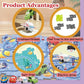 4 Year Old Boy Birthday Gift, Puzzle Racer Kids Car Track Set Puzzle Racer Car Track Set With Roadmap Puzzle Track Car Play Set