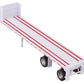 Wheel Master Diecast Model Toy Truck, Red Peterbilt 387 Flatbed Tractor Trailer with 2 Farm Tractors, Opening Doors, Interactive