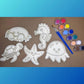 Cliths Diy Wood Paint Kit For Kids, Sea Creatures Painting Set For Children, Party Game & Classroom Activity, Wooden Paint Craft