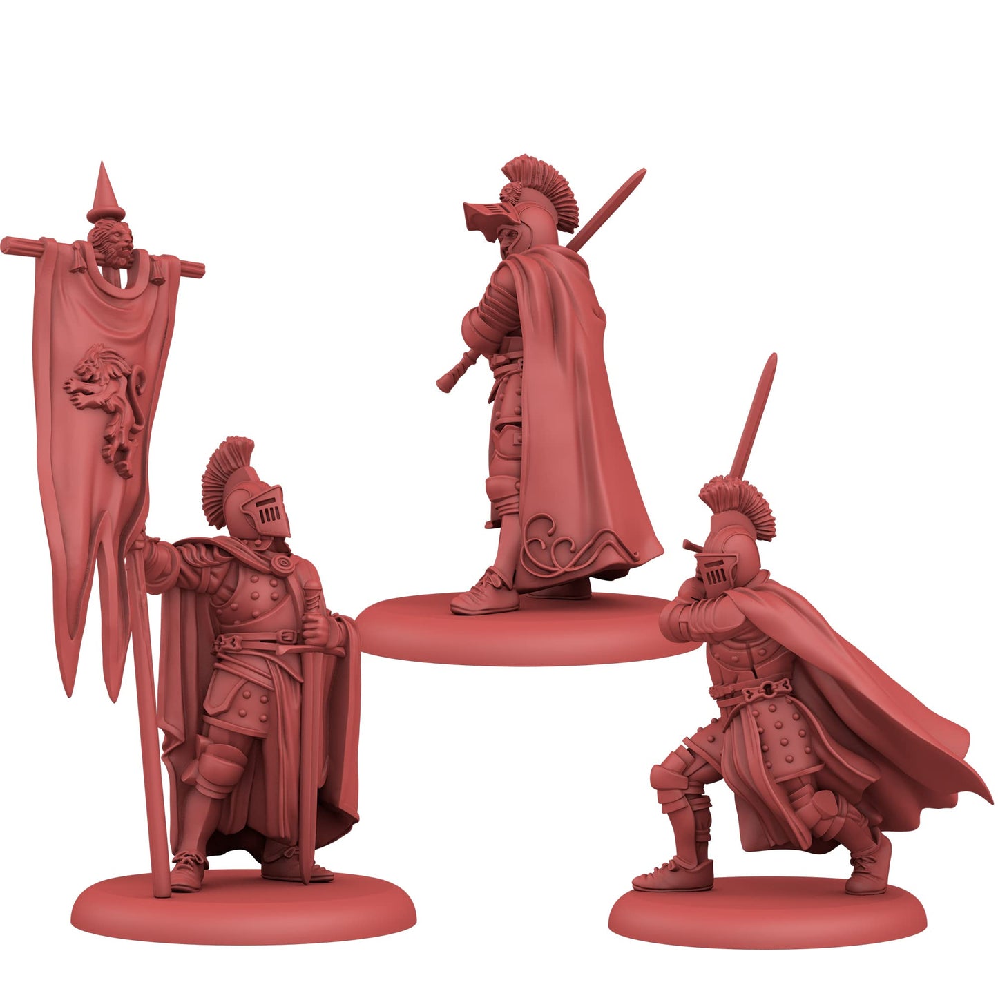 A Song of Ice and Fire Tabletop Miniatures Game Lannister Red Cloaks Unit Box - advanced Soldiers for Epic Battles! Strategy Game for mature-themeds  Ages 14+  2+ Players  45-60 Minute Playtime  Made by CMON