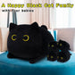 Lsydcarm Black Cat Plush, Black Cat Stuffed Animals Cat Plushie Toy, Mommy Cat With 4 Baby Kittens Kawaii Birthday Gifts For Kid