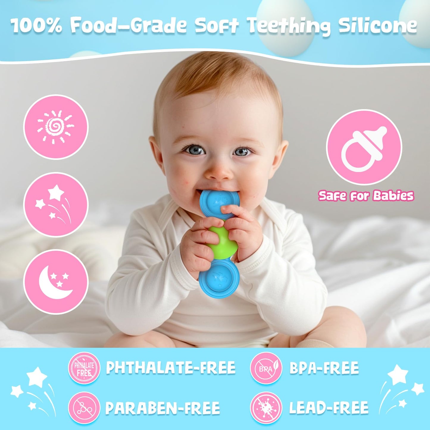 Suction Spinner Toys For Babies Silicone Baby Bath Toys For Kids Ages 1-3 Boy Girl Gift,Pop Spinner Sensory Toy For Baby Infant