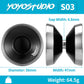 Yoyostudio S03 Black Silver Bi-Metal Yoyo Professional, Unresponsive Yo Yo For Adults, Responsive Yoyos For Kids 8-12 Or Above,