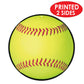 Beistle 54765, Yellow , 6 Piece Softball Cutouts, 10