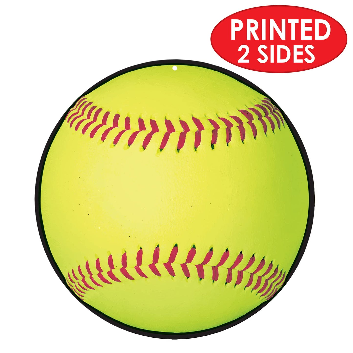 Beistle 54765, Yellow , 6 Piece Softball Cutouts, 10