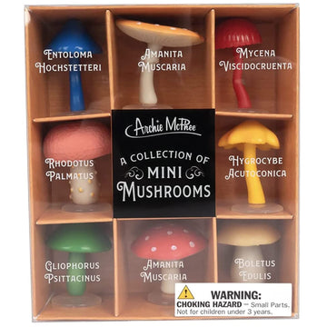 Accoutrements A Collection Of Set Of Eight Soft Vinyl Mini Magical Mushrooms