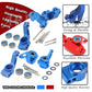 ARRCat RC Alloy Caster Block&Steering Blocks&Rear Stub Axle Carriers Upgrades Parts for 1/10 Slash VXL 2WD/Stampede VXL 2WD/Rust
