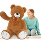 Tezituor Giant Teddy Bear, 4 Feet Soft Big Stuffed Animal Life Size 47 Inch Plush Bear Toy Valentine'S Christmas Birthday Gift For Girlfriend Kids,Dark Brown