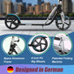 Hudora Adjustable Height Folding Scooter For Kids, Blue, 8 Inch Big Wheels