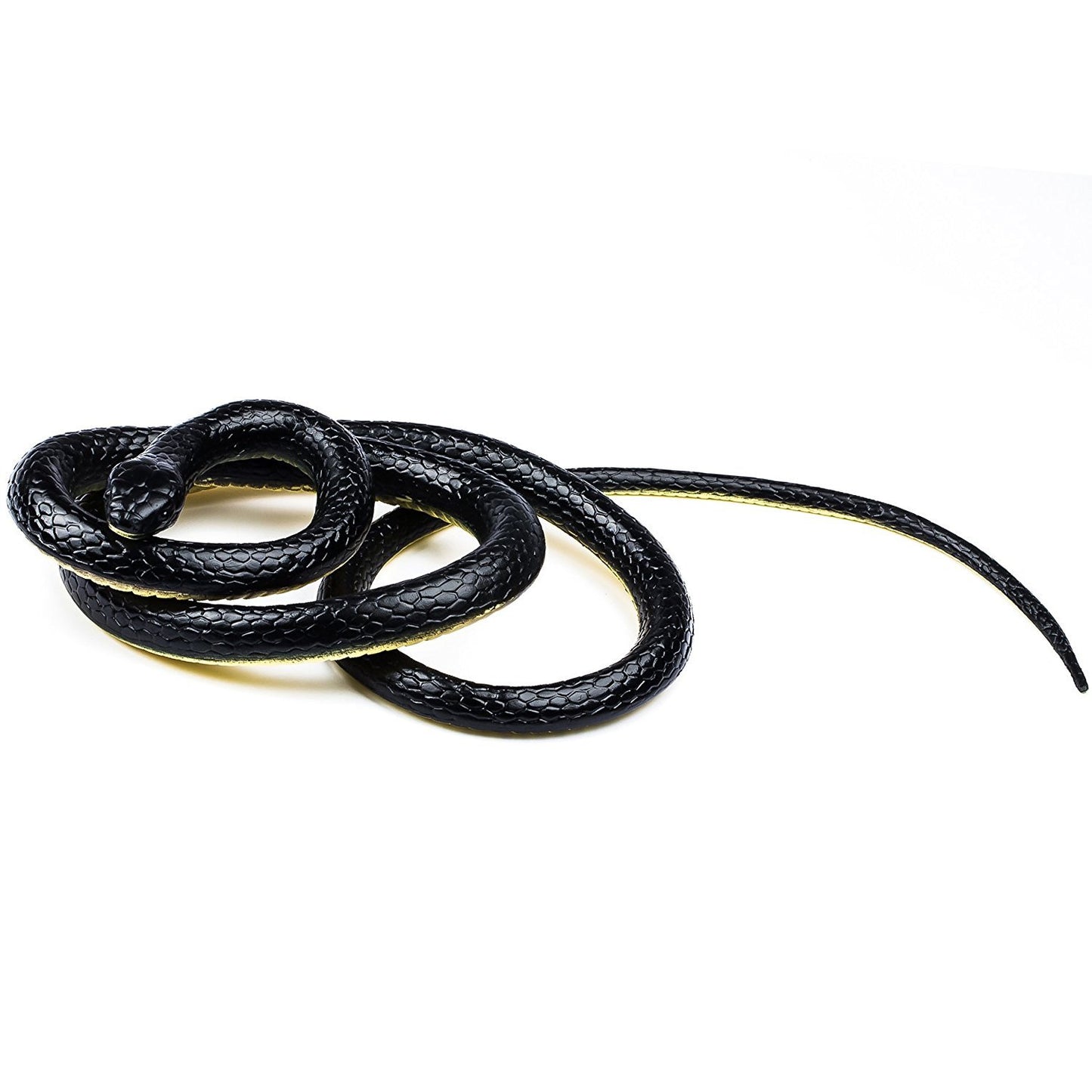 Paialco Realistic Rubber Snake Toy 52 Inch Long (Black)