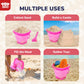 TOY Life 41 Pcs Beach Toys Collapsible Sand Toys Toddlers with Silicone Bucket Shovels & Sand Castle Building Kit Molds, Sandbox