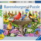 Ravensburger At The Birdbath 500-Piece Large Format Jigsaw Puzzle | Unique Softclick Technology | Vibrant, Glare Free | Suitable For All Ages | Fsc Certified