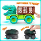 JoyBuilders 18 in 1 Dinosaur Toys for Kids 3-5, Dinosaur Truck Toys for Kids with 2 Pull Back Cars, 8 Dino Figures, Dinosaur Toy