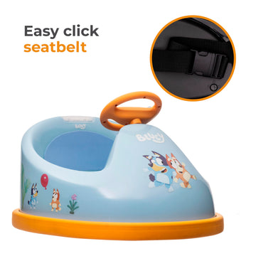 Bluey Bumper Car for Kids, 2 Speed Electric Bumper Car Vehicle, Toddler Bumper Car with Remote Control and 360 Degree Turning, 6