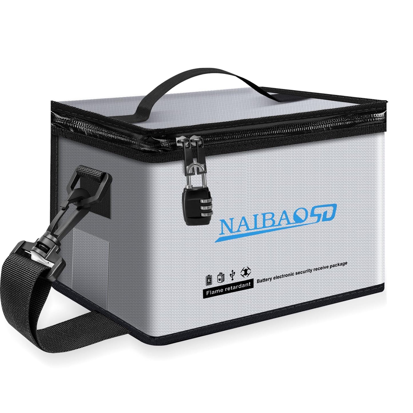 Fireproof Explosionproof Lipo Safe Bag for Lipo Battery Storage and Charging, Large Capacity Fire and Water Resistant Lipo Batte