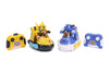 Jada Toys Transformers Rescue Bots Academy Bumblebee Vs. Chase Bumper Cars Rc Twin Pack, Toys For Kids, Blue And Yellow
