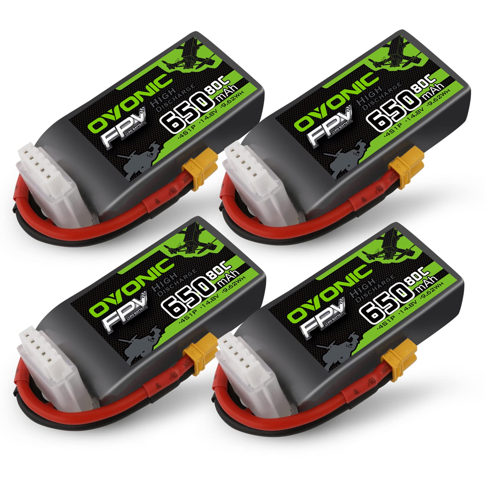 Ovonic 4S 650Mah Lipo Battery 14.8V 80C Battery With Xt30 Plug For Rc Car Truck Rc Vehicles Boat Drone Rc Airplane Quadcopter He