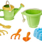 Sand Play Set Green and Watering Can Green Bundle