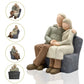 Camsoon Couple Anniversary Sculpted Hand-Painted Figure Gifts Husband And Wife Wedding Figurine Gift, Happy 10Th - 80Th Anniversary Statue For Him And Her Together