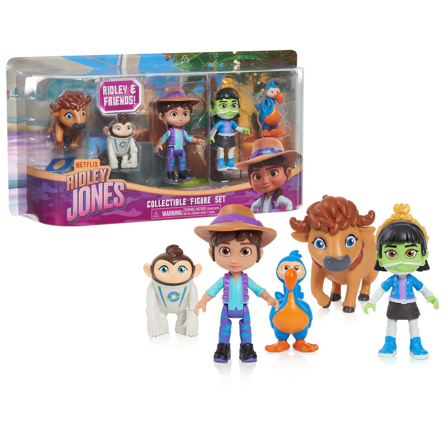 Just Play Ridley Jones 5-Pack Collectible Figurine Set, Multi-color, Kids Toys for Ages 3+, Model 31956