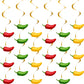 30 Pieces Chili Pepper Whirls Cinco de Mayo Pepper Decorations for Fiesta Party Mexico Spiral Hanging Party Streamers for Decor 