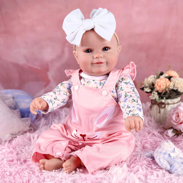 Babeside Reborn Baby Dolls, 20Inch Soft Cute-Realistic Baby Doll Girl W/Complete Accessories Real Life Reborn Baby Dolls That Look Real For 3+ Years Old Girls Gifts, Playtime
