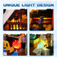 Funwhole Christmas Ski-Cabin Lighting Building-Bricks-Set - Retro Christmas Winter Snow House Collection Led Light Building Construction Holiday Model Set 2187 Pcs For Adults And Teen