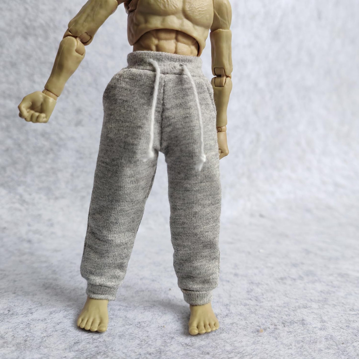 1/12 Scale Action Figure Sweat Pants Clothing for 1:12 6inch Male Action Figure Doll (Gray)