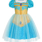 Benylion Princess Dress for Girls Kids Cosplay Dress up Carnival Halloween Party Outfit Birthday Gift for Girls Puff Sleeve Tull