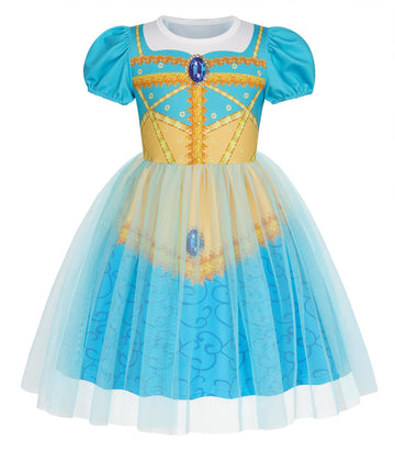 Benylion Princess Dress for Girls Kids Cosplay Dress up Carnival Halloween Party Outfit Birthday Gift for Girls Puff Sleeve Tull